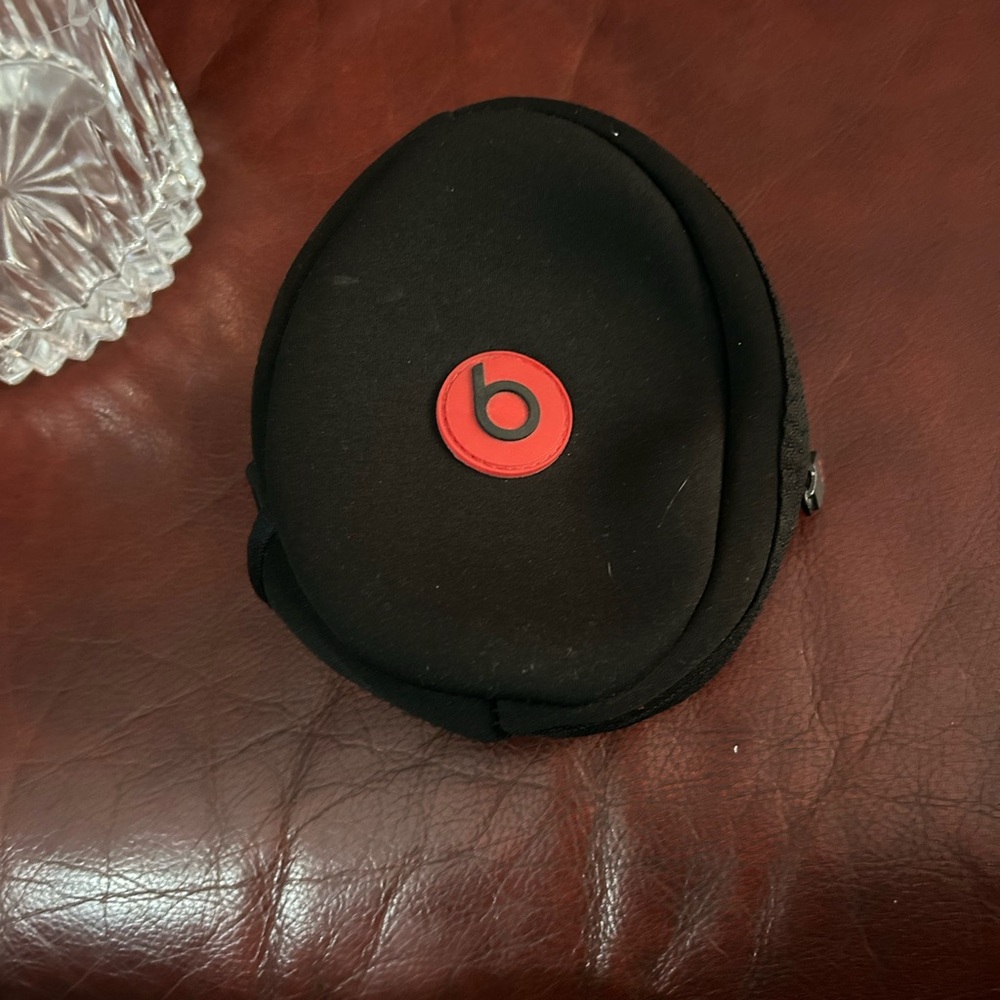 Beats by Dre Black and Red Over-Ear Headphones Case